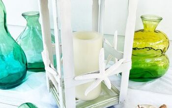 DIY Lantern Made With Picture Frames and Paint Sticks