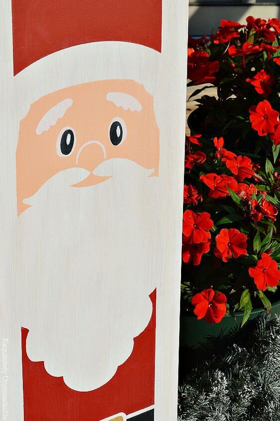 cartel de navidad con plantilla alta para el porche diy