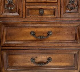 She gave this drawer set a stunning French country look with this easy decoupage trick
