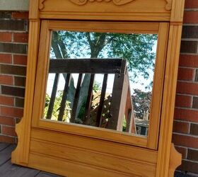 creating an outdoor fireplace using a mirror