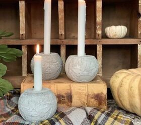 how to make easy diy pumpkin candle holders
