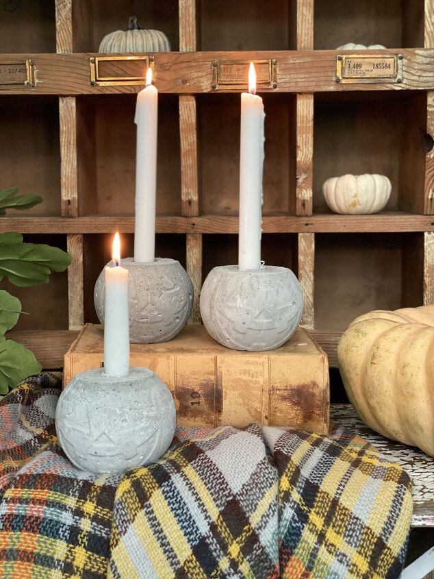 how to make easy diy pumpkin candle holders