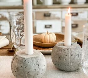 how to make easy diy pumpkin candle holders
