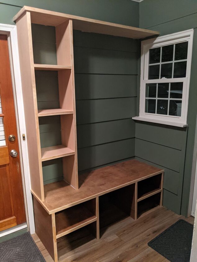 diy built in bench with storage