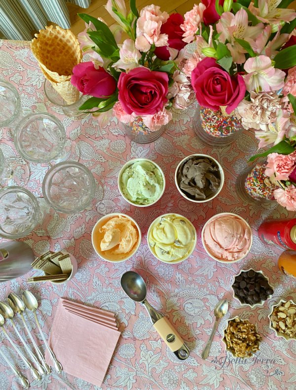 it s summer and cool down with an ice cream social, Set out a variety of ice cream flavors