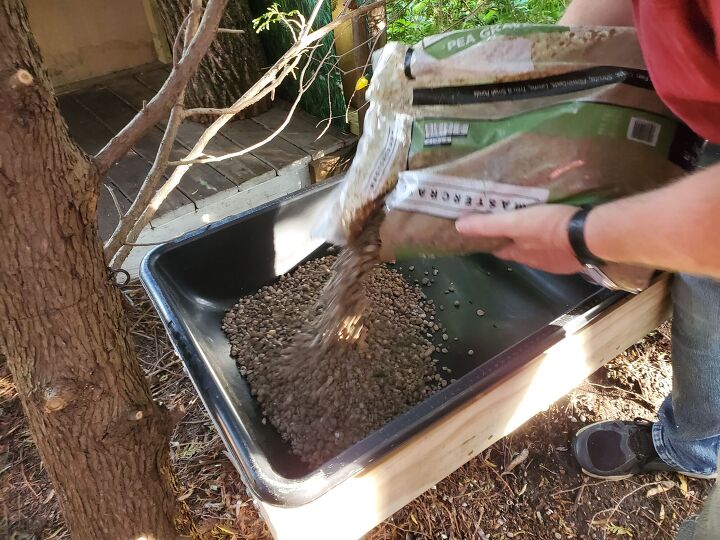 fairy garden play station, Pea gravel