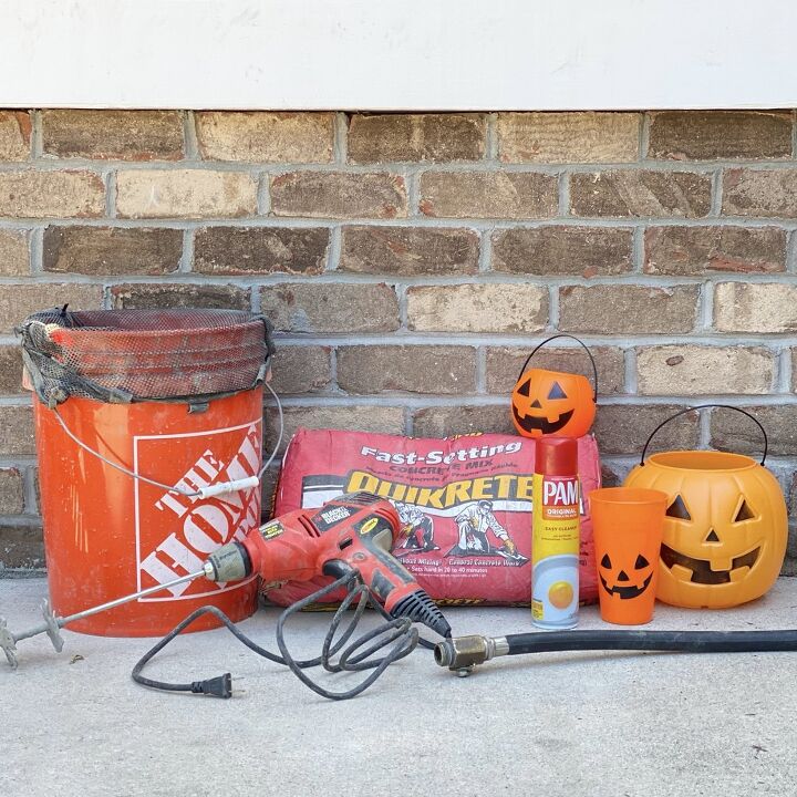 diy concrete jack o lanterns