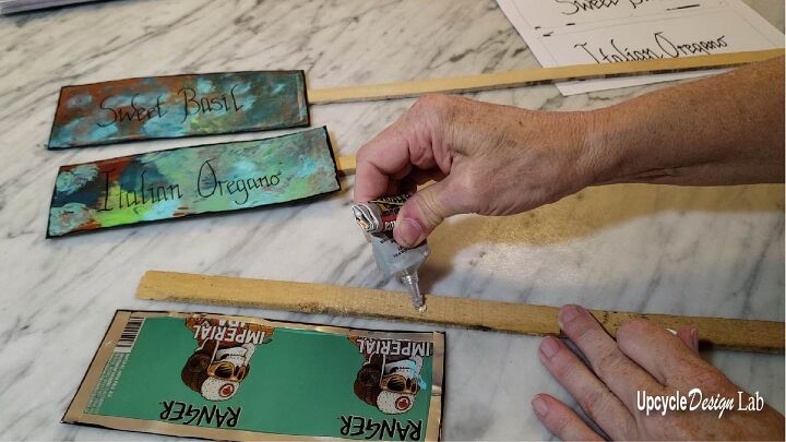 diy giant garden markers upcycled aluminum can project