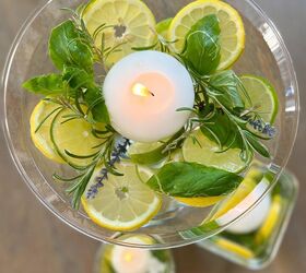 DIY Lemon and Herb Luminaries