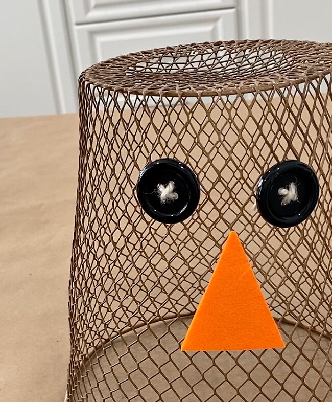 Scarecrow From a Dollar Tree Wastebasket