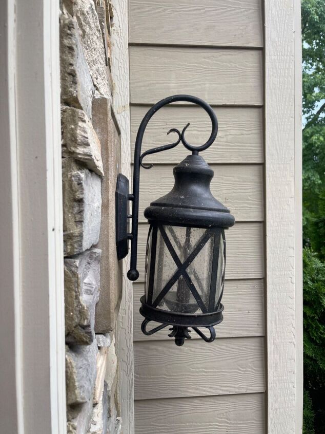 upgrade your light fixtures without breaking the bank, Before photo from the side
