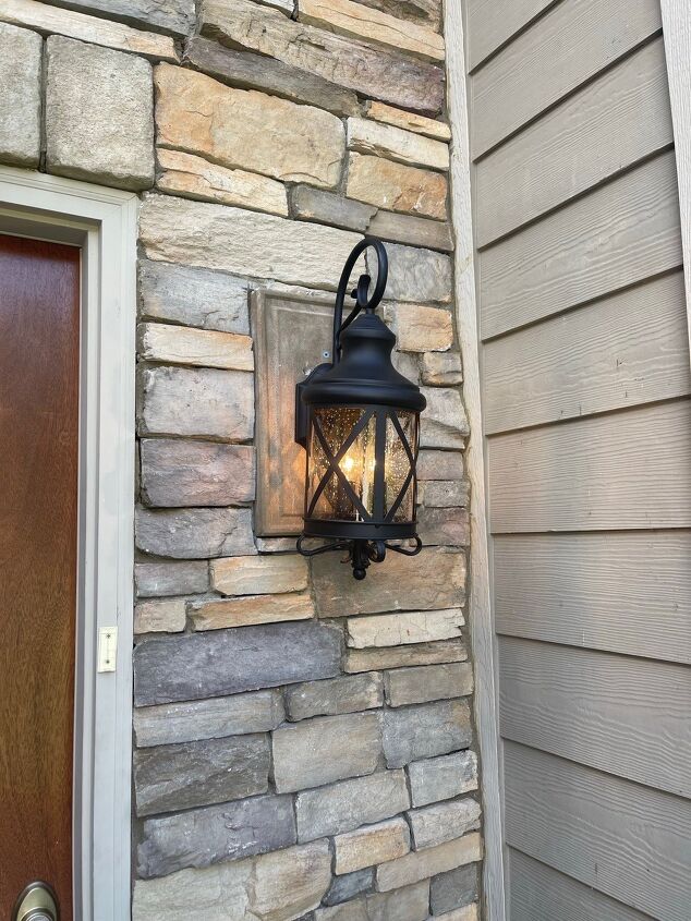 upgrade your light fixtures without breaking the bank, After photo with the light on