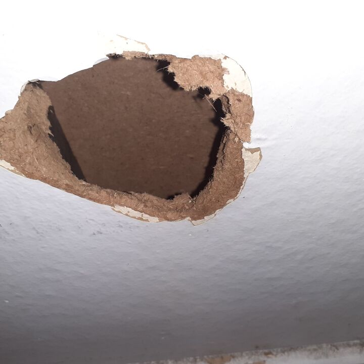 hw do i fix this hole in the hollow wall is not drywallor plaster