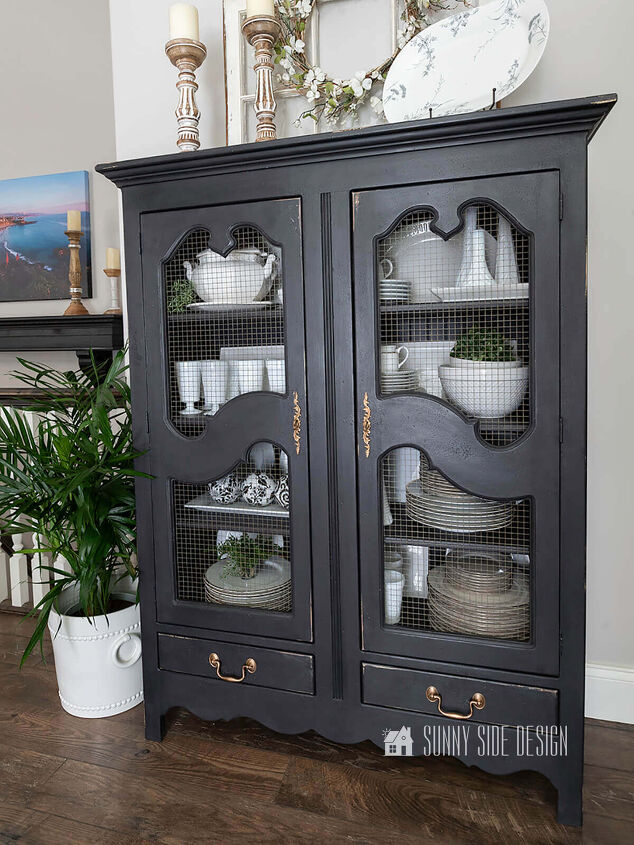 easy chalk painted china cabinet in a day