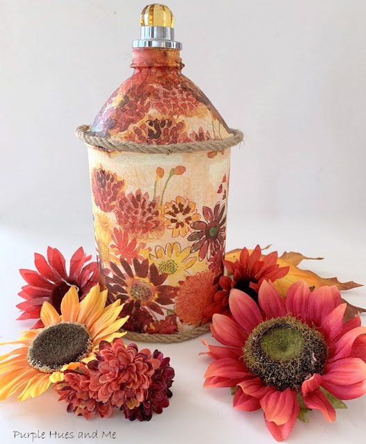 upcycled tin can with decorative top