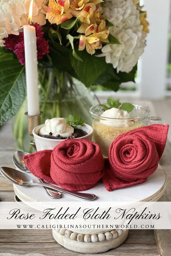 cmo doblar servilletas de tela en forma de rosas