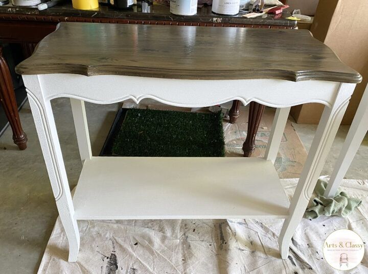 restoring a thrifted farmhouse sofa table