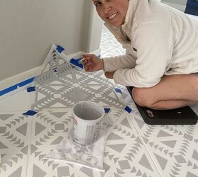 Warning: This idea might make you want to stencil your tile floors this week