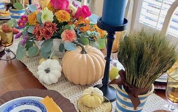 Crea un colorido centro de mesa de otoño