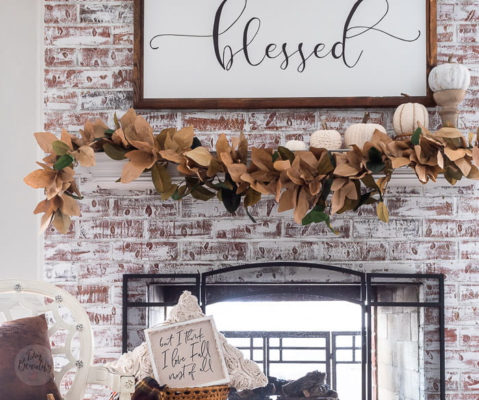 fall garland from paper bags