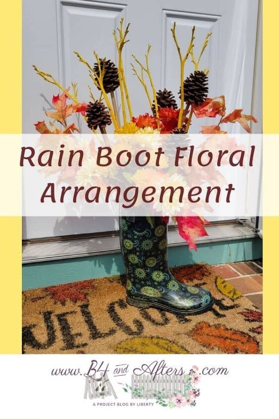 cmo lograr un alegre arreglo floral de botas de lluvia