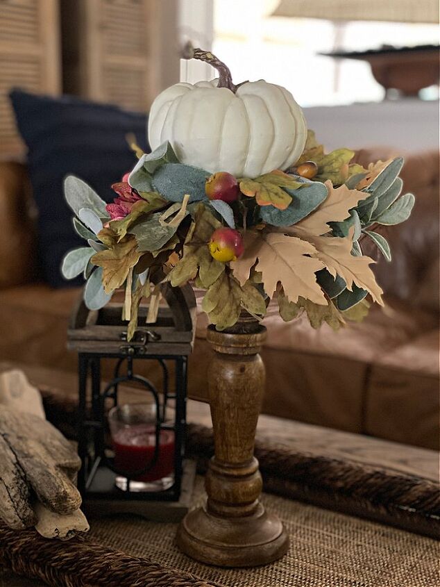 cmo hacer un elegante arreglo de calabazas en un candelabro