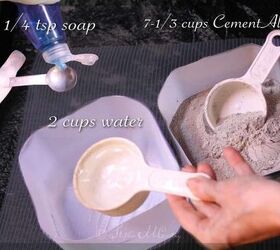 use lamp shades to create flower pots, CEMENT CLAY