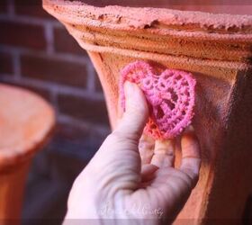 use lamp shades to create flower pots