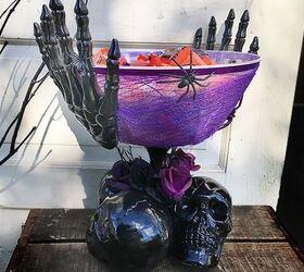 halloween skull candy bowl