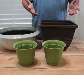 how to turn plastic planters into a beautiful diy urn planter, Front porch urn ideas
