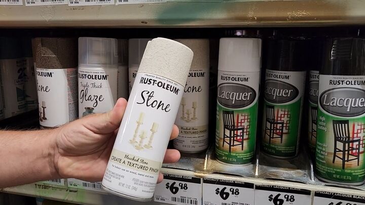 how to turn plastic planters into a beautiful diy urn planter, Stone finish spray paint