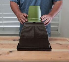 how to turn plastic planters into a beautiful diy urn planter, Upcycled planter