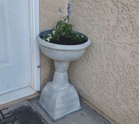how to turn plastic planters into a beautiful diy urn planter, Here s an example of mine looking lovely on my summer porch