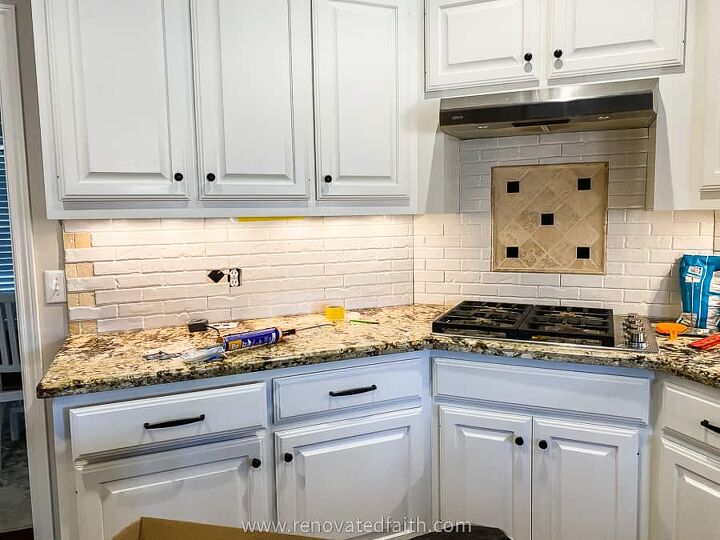 the absolute best faux brick for a backsplash
