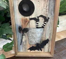 DIY Framed Witch Halloween Decor