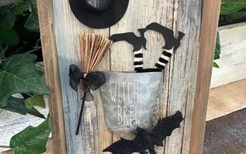 DIY Framed Witch Halloween Decor