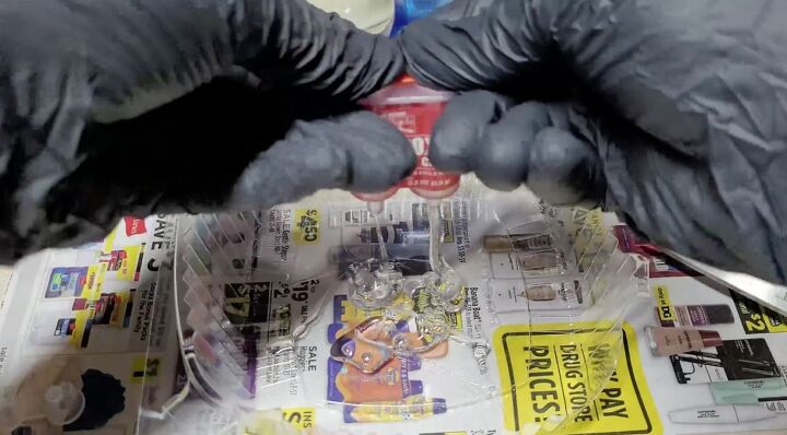 from trash to treasure how to make diy apothecary jars, Mix up some five minute epoxy