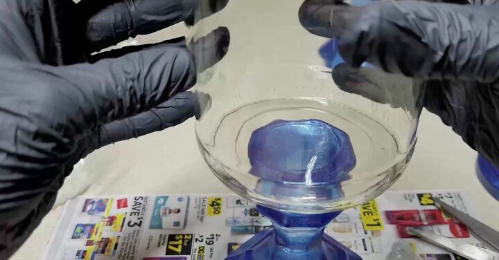 from trash to treasure how to make diy apothecary jars, Carefully attach the jar to the candle holder