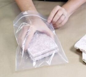 The brilliant reason she seals old tiles in a sandwich bag