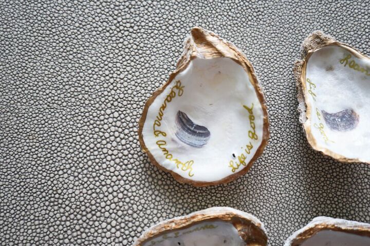plato de joyas de concha de ostra personalizado