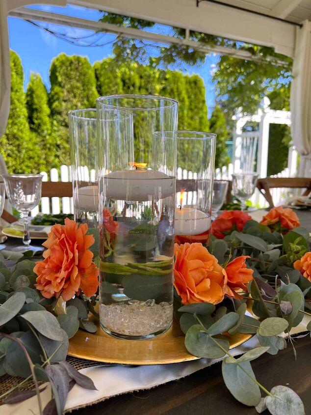 sencilla y elegante decoracin de la mesa de la boda de bricolaje