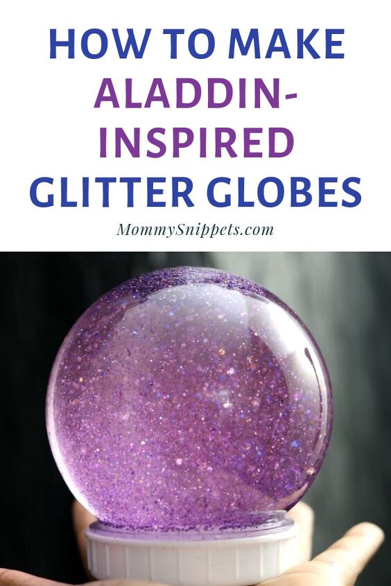 un mundo nuevo con el globo de purpurina de aladino