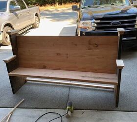 This clever DIYer just convinced us that our homes might need a church pew bench, too (useful!)
