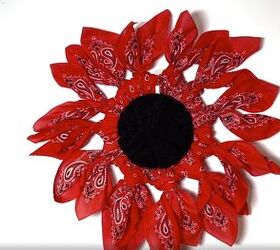 bandana flower wreath