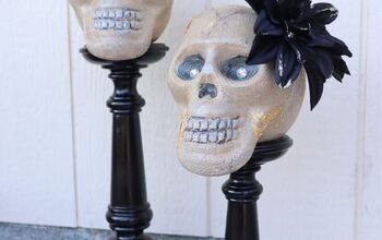 DIY Skull Pedestal Stands - Grandin Road Dupe