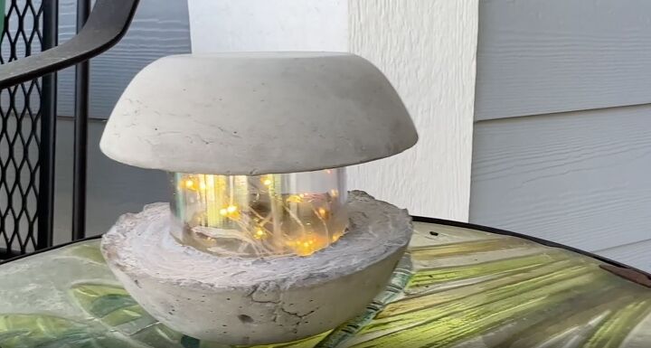 concrete garden lights