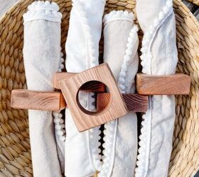 DIY Wooden Hoop Napkin Rings