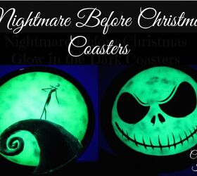 Nightmare Before Christmas Glow in the Dark Coasters DIY