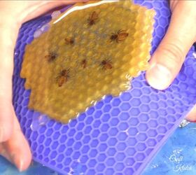 posavasos de resina con forma de panal de abejas vdeo
