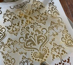 makeover on a makeover gold damask stencil aadido